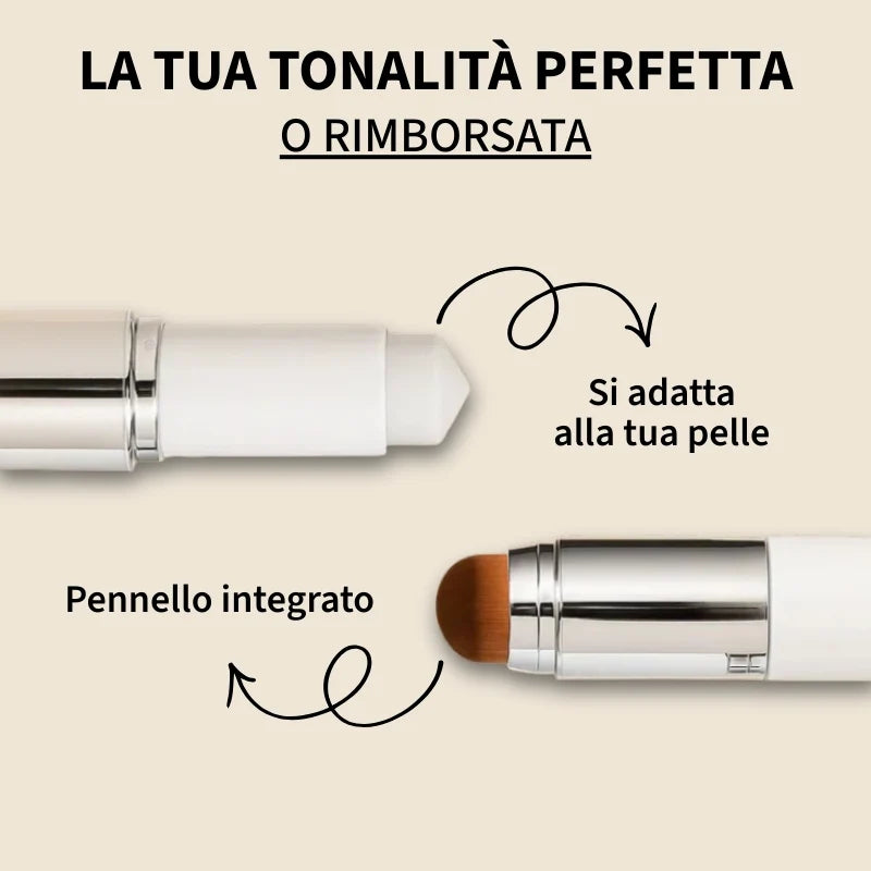 Fondotinta 2-in-1 con pennello integrato
