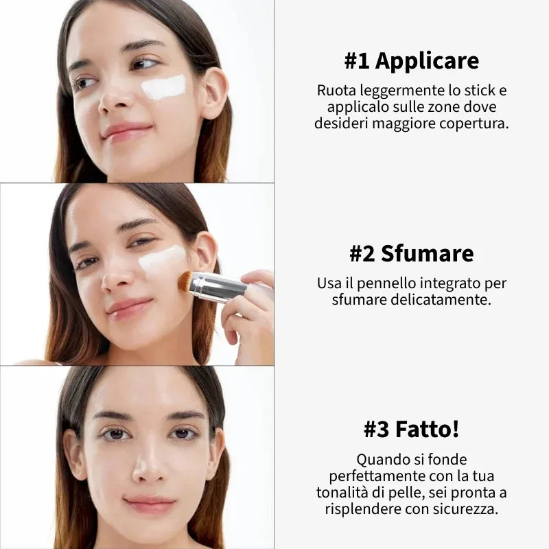 Fondotinta 2-in-1 con pennello integrato